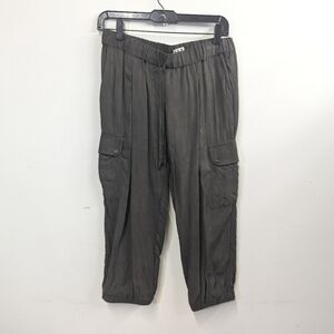 Haute Hippie Brown Cargo Capri Joggers Silky Cupro S Safari Fall